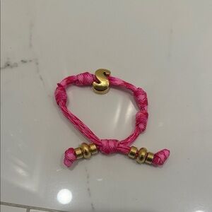 BaubleBar Pink and Gold Bracelet